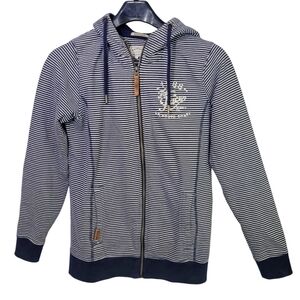 Fatface Navy Nautical Preppy Zip Hoodie UK Size 10 US Size 6